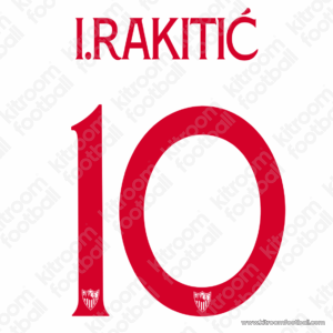 Official Reissue 2020-23 Sevilla Cup Home Name Set #10 Ivan RAKITIC