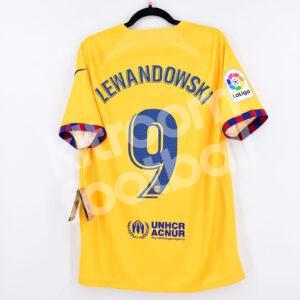 2022-23 Barcelona Senyera Shirt #9 LEWANDOWSKI Stadium La Liga (L)