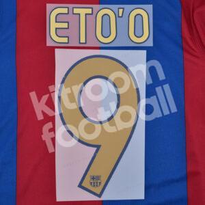 2006-07 Barcelona Name Number Set #9 ETOO Repro