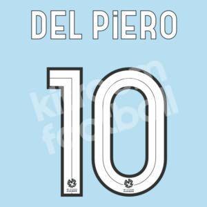 2012-14 Sydney FC A-League Home Name Number Set #10 DEL PIERO Repro - Image 1