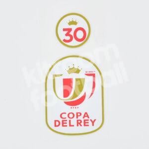 2020-21 Copa del Rey + 30 Patch Barcelona Badge Set Repro