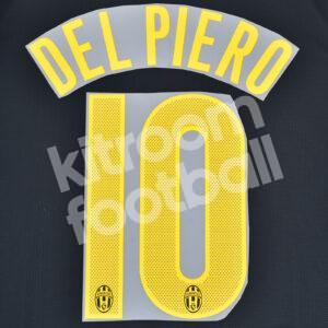2004-05 Juventus Away Name Number Set #10 DEL PIERO Repro v1