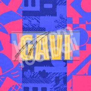 Original Player Issue 2021-22 Barcelona Home Name Block GAVI Champions