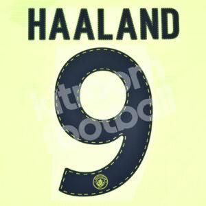 2022-23 Manchester City Champions League Third Name Number Set #9 HAALAND Repro
