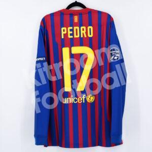 Original 2011-12 Barcelona Home Shirt #17 PEDRO BNWT L Champions League LS - Image 1
