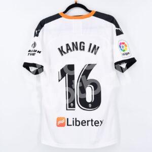 Official 2019-20 Valencia Home Shirt #16 KANG IN (M) La Liga Full Patched