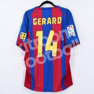 2004-05 Barcelona Home Shirt #14 GERARD Match Worn La Liga L - Image 1