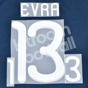 FIFA World Cup 2010 France Home Name Number Set #13 EVRA Repro