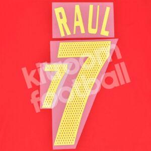 2002-2004 Spain Home Name Number Set #7 RAUL Repro