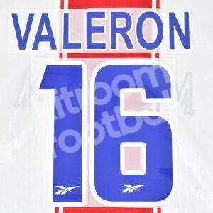 1999-00 Atletico de Madrid Home Name Number Set #16 VALERON Repro