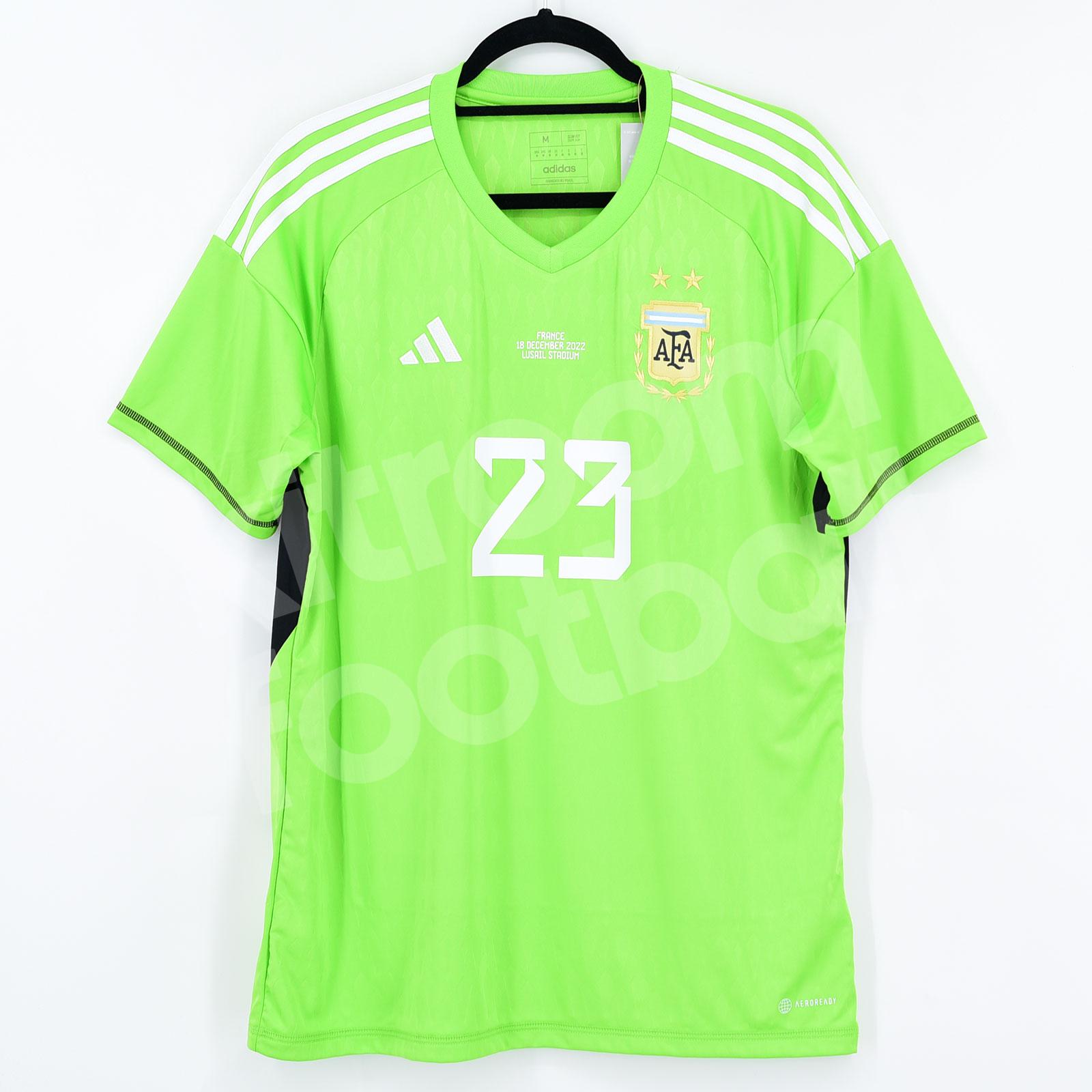 FIFA World Cup 2022 Argentina Goalkeeper Shirt #23 Dibu MARTINEZ (M) Player  Issue – Kitroom Football