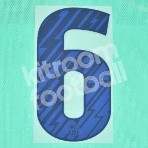 2010-11 Barcelona Player Issue Away Name Set Sipesa - #6 (Match Number)