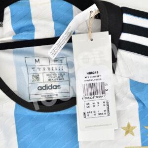 World Cup 2022 Argentina Player Issue Home Shirt #10 MESSI (L) Final vs France HB9218 - Image 3