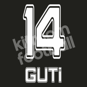 2010-11 Besiktas Away Name Number Set #14 GUTI Repro - Image 1