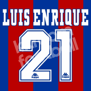 1996-97 Barcelona Home Name Number Set #21 LUIS ENRIQUE Repro - Image 1