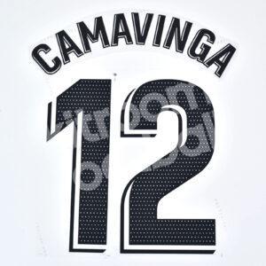 2022-23 Real Madrid La Liga Home Name Number Set #12 CAMAVINGA Repro