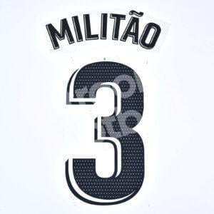 2022-23 Real Madrid La Liga Home Name Number Set #3 MILITAO Repro