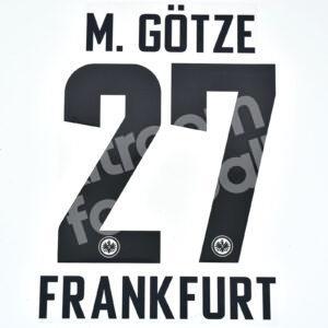 2022-23 Eintracht Frankfurt Home Name Number Set #27 M. GOTZE Repro - Image 1