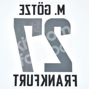 2022-23 Eintracht Frankfurt Home Name Number Set #27 M. GOTZE Repro - Image 2