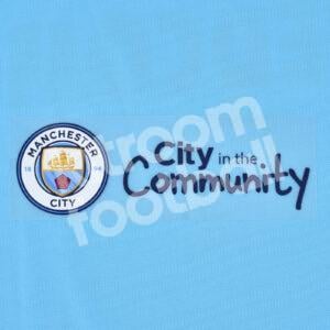 2022-23 Manchester City Sponsor Patch in the Community Repro - Image 1