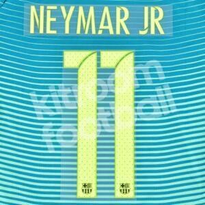 2016-17 Barcelona Third Name Number Set #11 NEYMAR JR Repro - Image 1