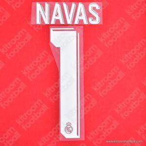 2017-18 Real Madrid Home Name Number Set #1 NAVAS UCL Repro - Image 3