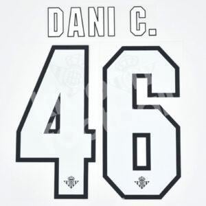 2014-15 Real Betis Home Name Number Set #46 DANI Ceballos Repro
