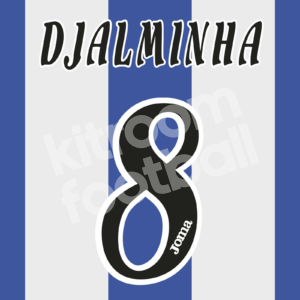 2001-02 Deportivo La Coruña Home Name Number Set #8 DJALMINHA La Liga Repro