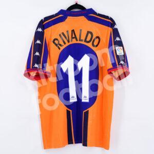 1997-98 Barcelona Away Shirt #11 RIVALDO Kappa (Fair) L - Image 1