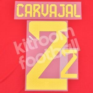 UEFA Nations League Finals 2023 Spain Name Number Set #2 CARVAJAL Home Repro