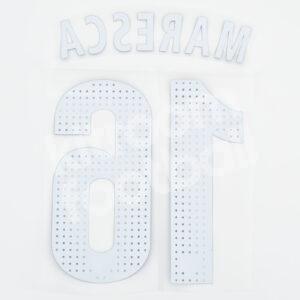 2012-13 Malaga CF Home Name Number Set #16 MARESCA Repro - Image 2