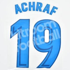 2017-18 Real Madrid La Liga Home Name Set #19 ACHRAF Hakimi Repro - Image 1