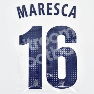 2012-13 Malaga CF Home Name Number Set #16 MARESCA Repro - Image 3