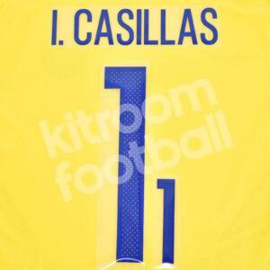 Spain EURO 2016 Goalkeeper Name Number Set #1 I. CASILLAS Blue Repro