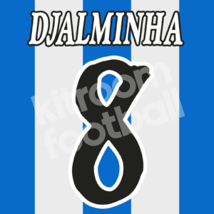1998-01 Deportivo La Coruña Home Name Number Set #8 DJALMINHA Repro