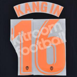2019-20 Valencia CF Away Name Number Set #16 KANG IN Repro - Image 1