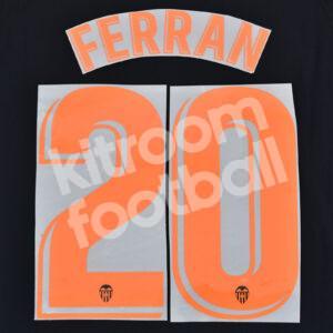 2019-20 Valencia CF Away Name Number Set #20 FERRAN Repro