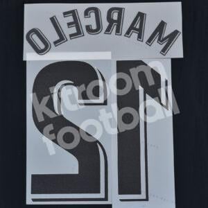 2018-19 Real Madrid Away Name Number Set #12 MARCELO La Liga Repro - Image 2