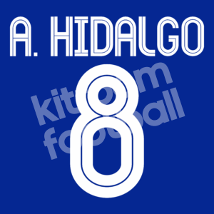 2007-08 Malaga CF Home Name Number Set #8 Antonio HIDALGO Repro - Image 1