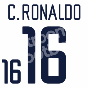 2003 Portugal Debut Name Number Set #16 C. RONALDO Away Repro - Image 1