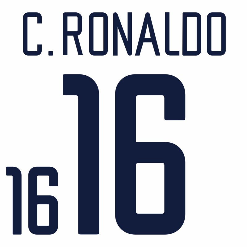 2003 Portugal Debut Name Number Set #16 C. RONALDO Away Repro – Kitroom ...