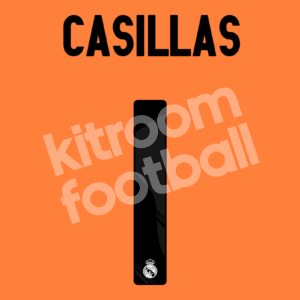 2009-10 Real Madrid Goalkeeper Name Number Set #1 Iker CASILLAS Repro