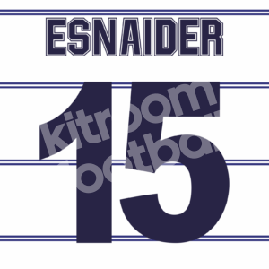 2000-02 Real Zaragoza Home Name Set Number #15 ESNAIDER Repro Dorsal