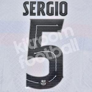 Original Player Issue 2022-23 Barcelona Third Name Number Set #5 SERGIO Cup