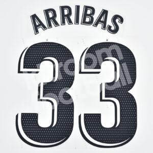 2022-23 Real Madrid La Liga Home Name Number Set #33 ARRIBAS Repro