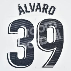 2022-23 Real Madrid La Liga Home Name Number Set #39 ALVARO Repro