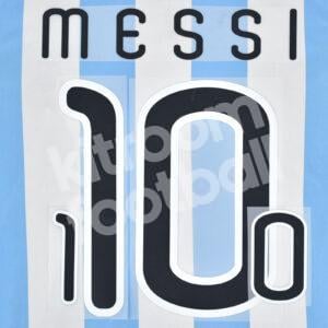 FIFA World Cup 2010 Argentina Home Name Number Set #10 MESSI Repro v2