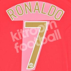 2006-07 Manchester United Home Name Number Set #7 RONALDO Repro Cup Version