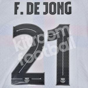 Original Player Issue 2022-23 Barcelona Third Name Number Set #21 F. DE JONG Cup