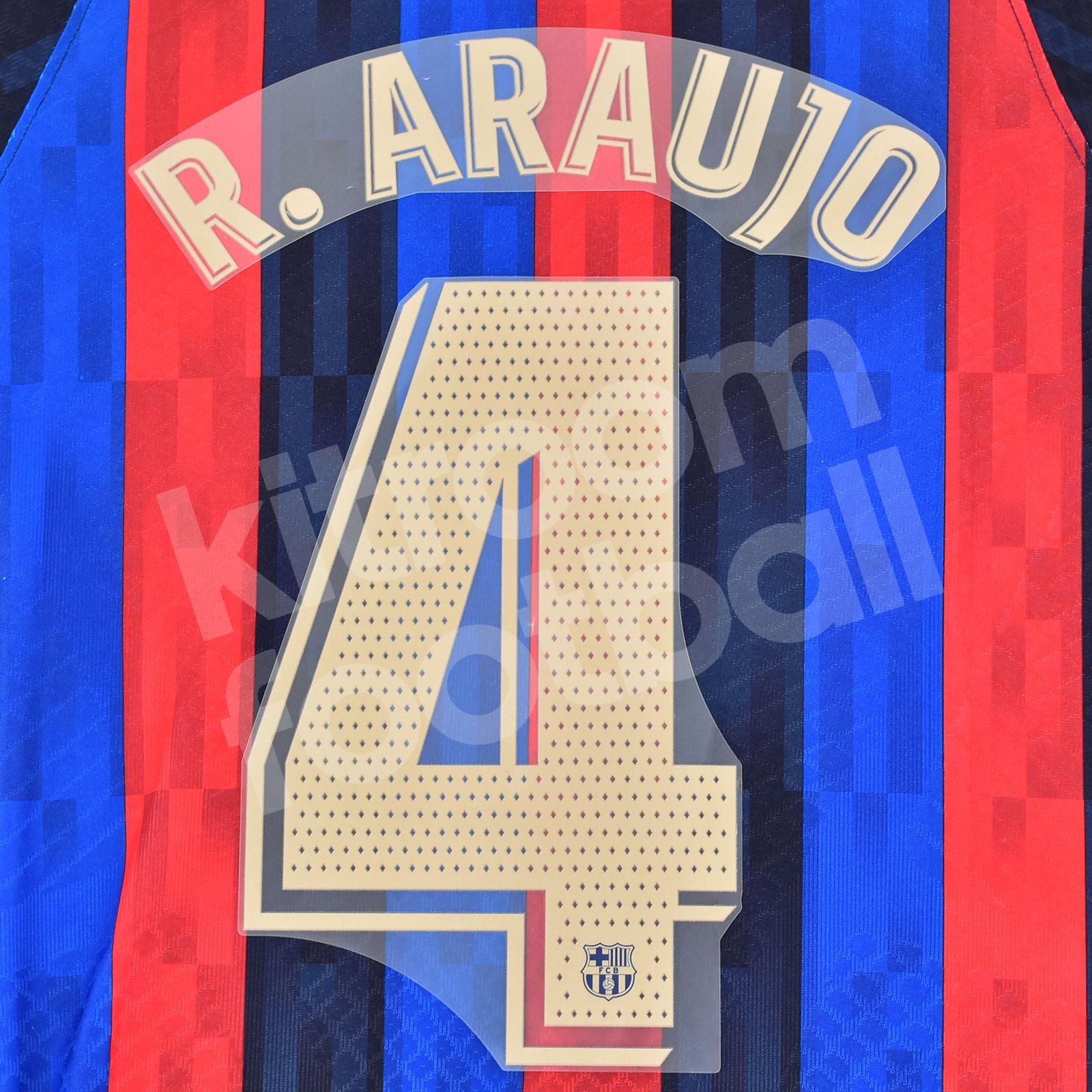 Original Player Issue 2022-23 Barcelona Home Name Number Set #4 R